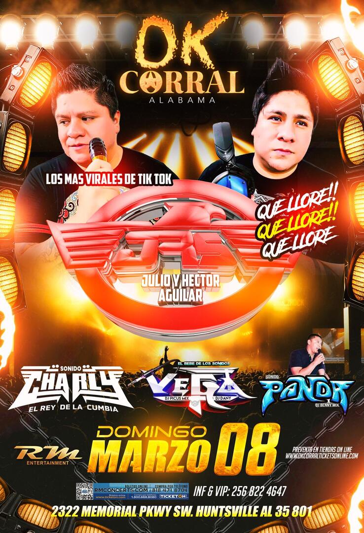 Juniors Julio y Hector Aguilar-Sonido Charly-Vega El Bebe de los Sonidos-Sonido Panda-Ok Corral Hunstville