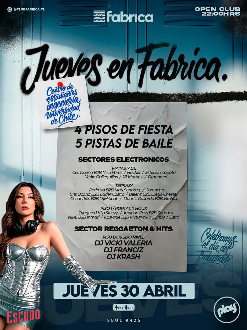 Club Fabrica Presenta@ Jueves 30 Abril
