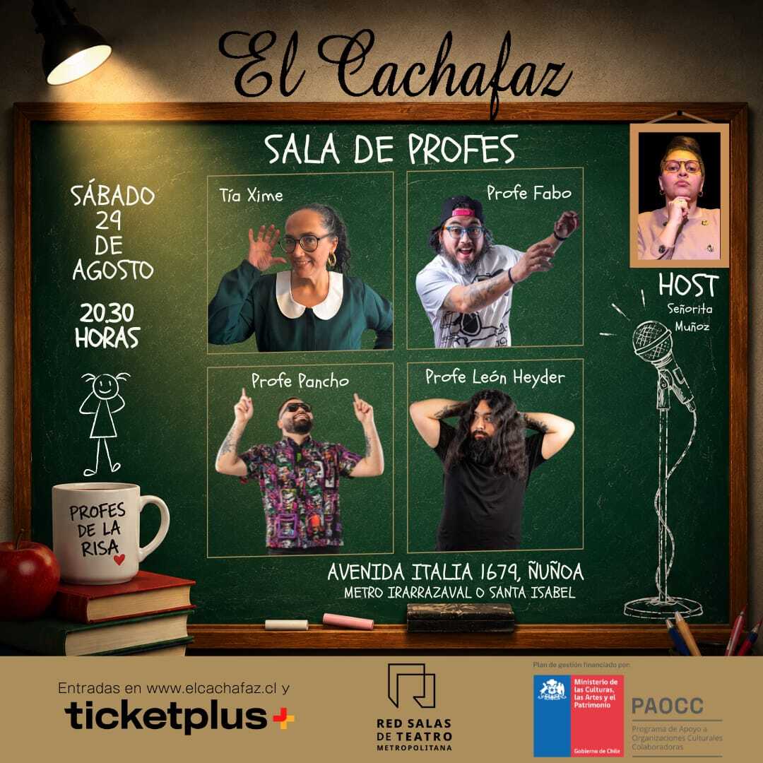 Show de stand up-Sala de profes-Sabado 29 de Agosto 20:30hrs