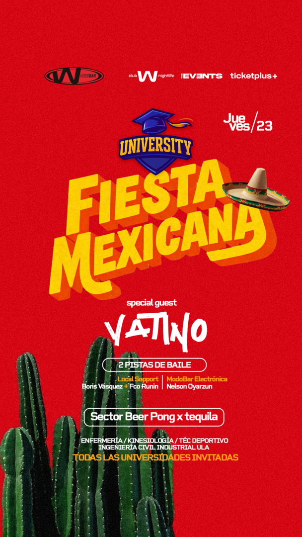 Jueves University🎓 / 23 ABRIL en Club W✨🎊