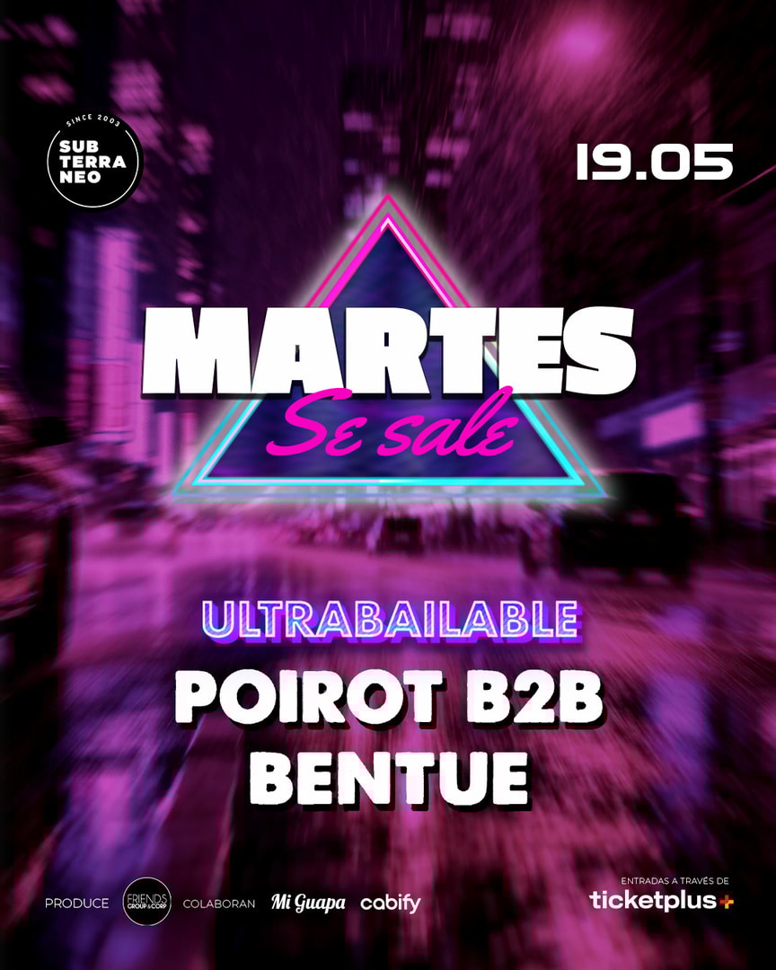 MARTES SE SALE! ★ MARTES 19 MAYO ★ Club Subterráneo (+21)