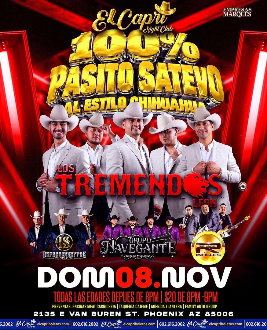 Los Tremendos Leon-Impresionantes de Sinaloa-Grupo Navegante-Richard y Los Infieles-Tardeada
