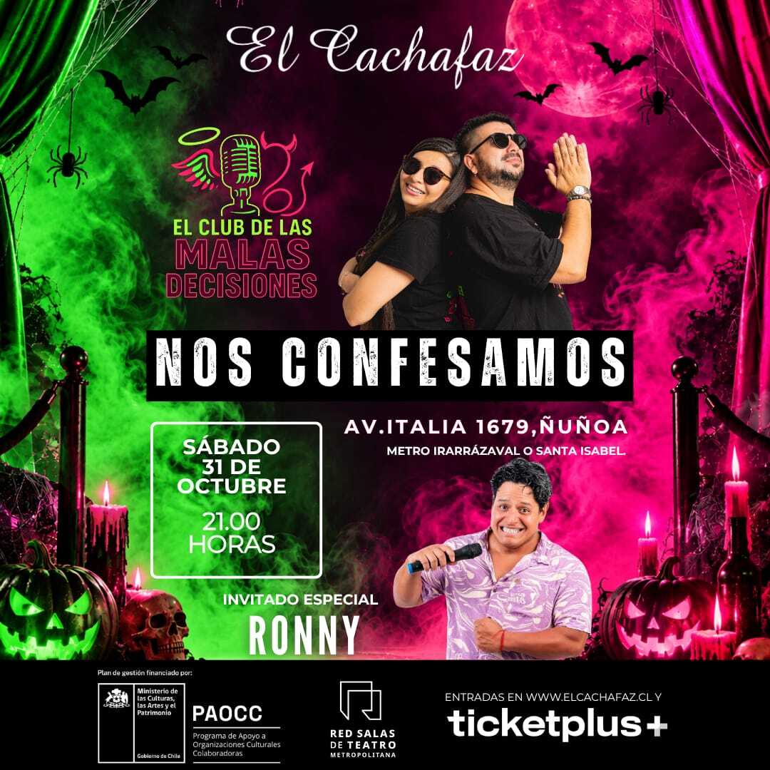 Show de Stand up-El club de las malas desiciones- Sabado 31 Octubre 21 hrs