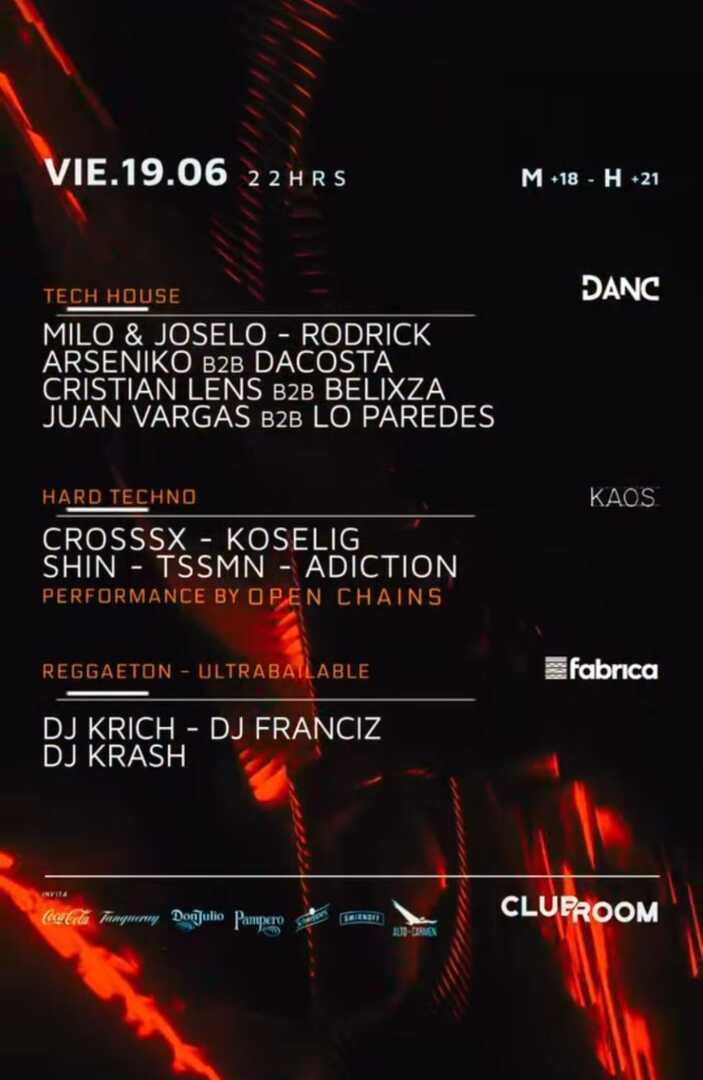 Clubroom Presenta @ Viernes 19 Junio