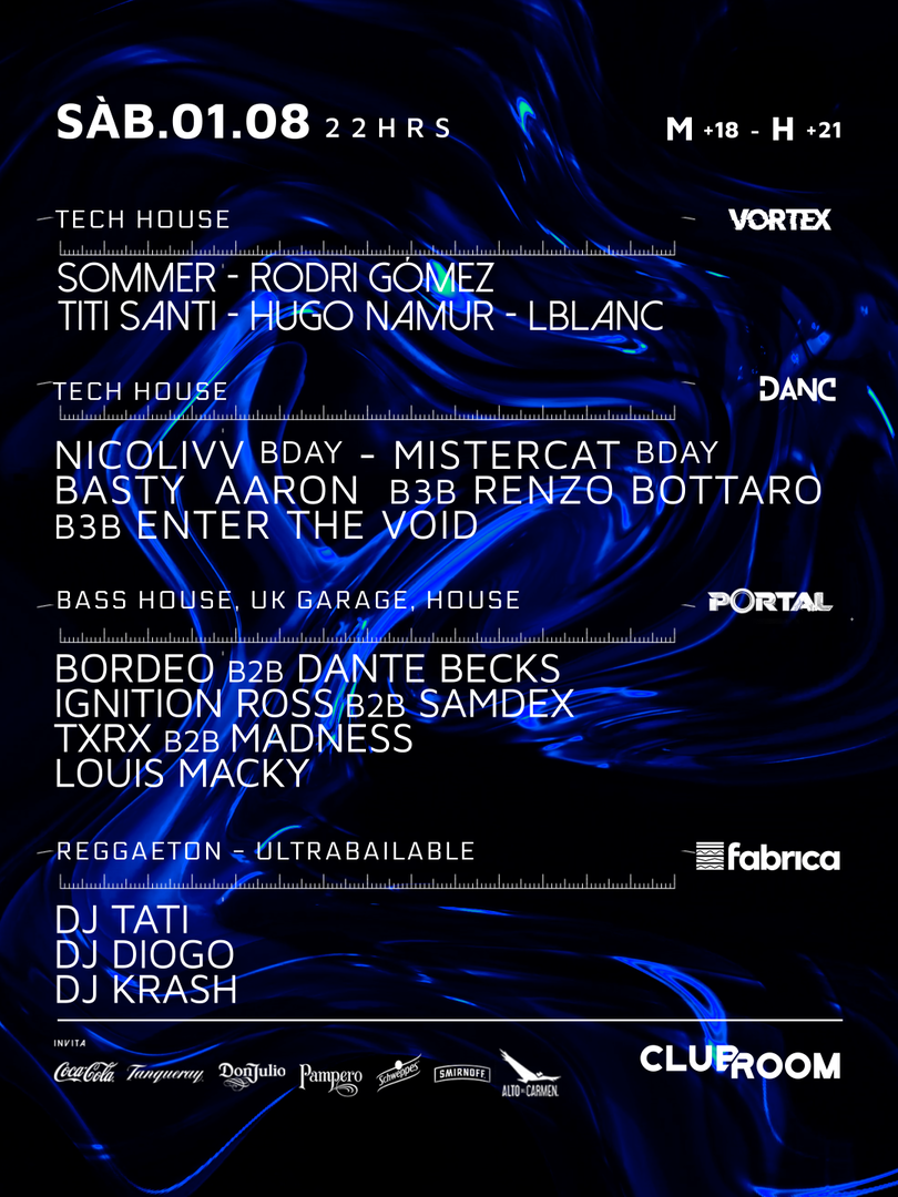 Clubroom Presenta @ Sábado 01 Agosto
