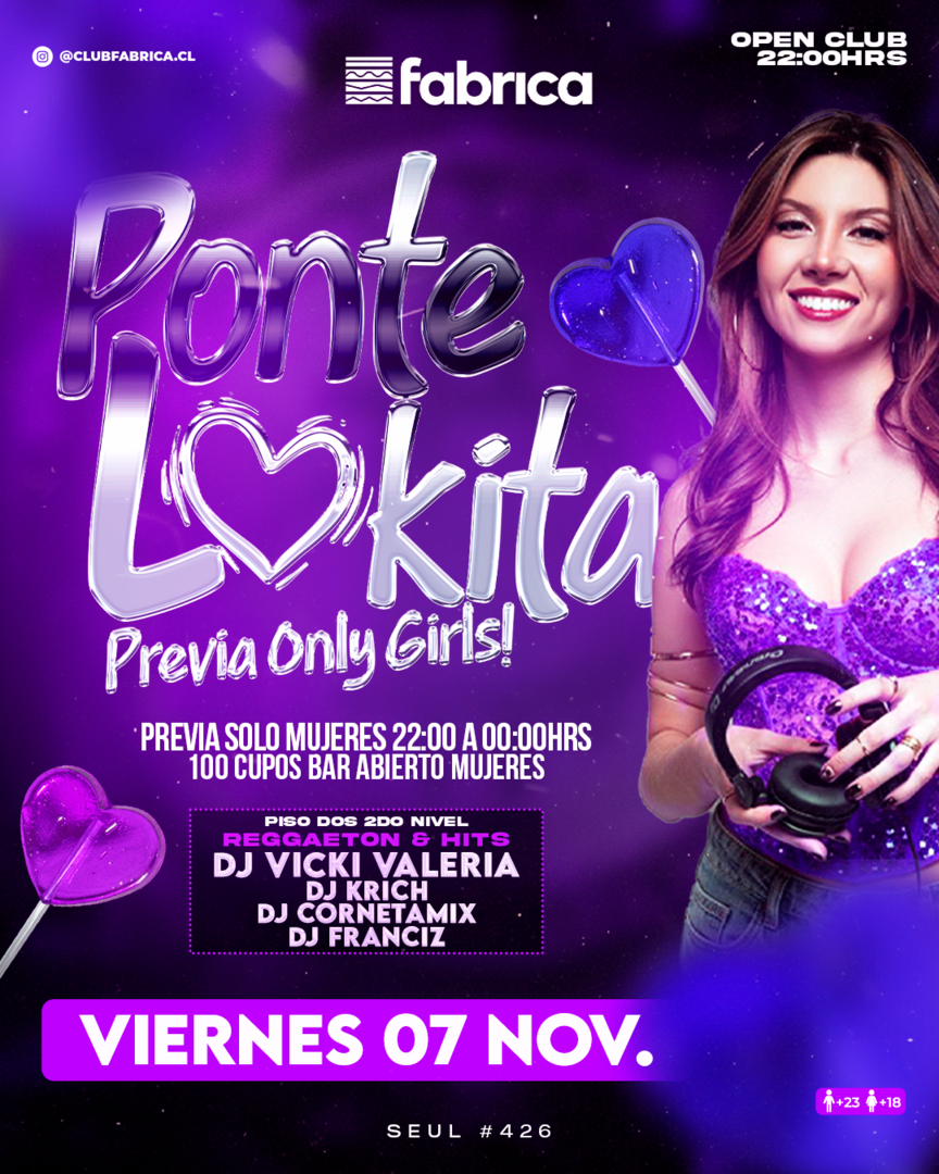 Club Fabrica Presenta Ponte Lokita @ Viernes 07 Noviembre