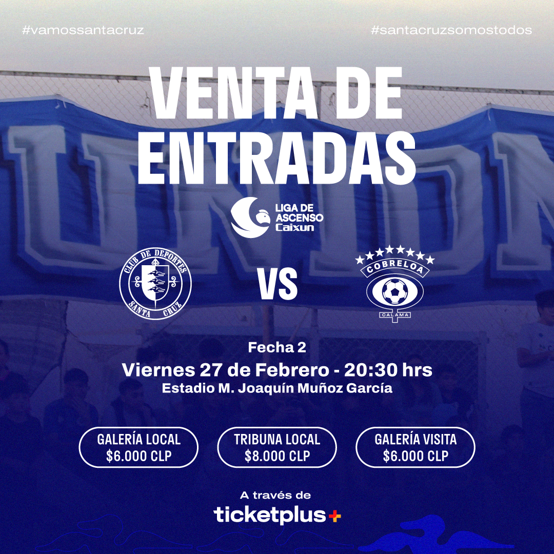 Deportes Santa Cruz vs Cobreloa / Liga de Ascenso Caixun 2026