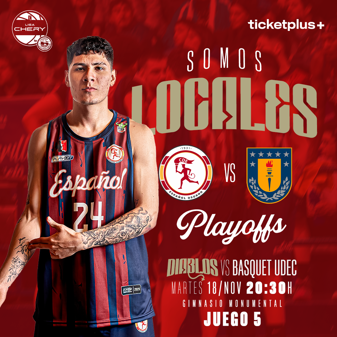 Español de Osorno vs Basquet UDEC | LNB | Liga CHERY by Cecinas Llanquihue Transición | JUEGO 5 - Playoffs - Semifinales de Conferencia SUR