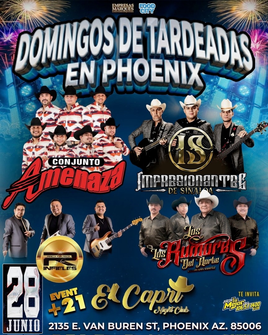 Conjunto Amenaza-Irresistibles de Sinaloa-Richard y los Infieles-Los Rumores del Norte