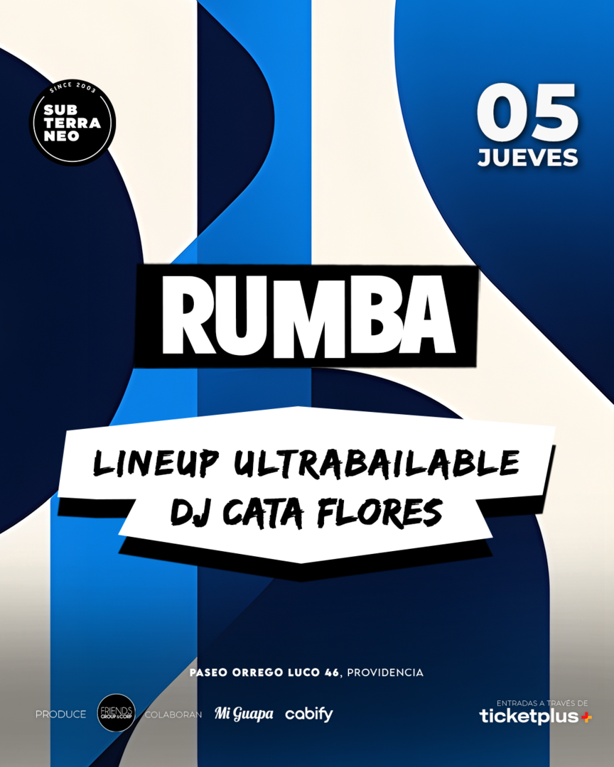 RUMBA Full Ultrabailable ★ JUEVES 05 NOVIEMBRE ★ Club Subterráneo (+21M & +23H)