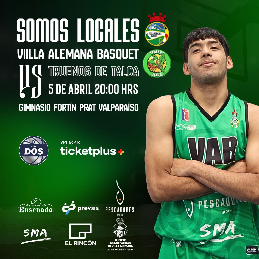 Villa Alemana Basquet vs Truenos de Talca