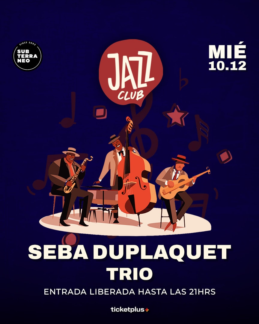 JAZZ CLUB 🎵 MIÉRCOLES 10 DICIEMBRE ★ Club Subterráneo 