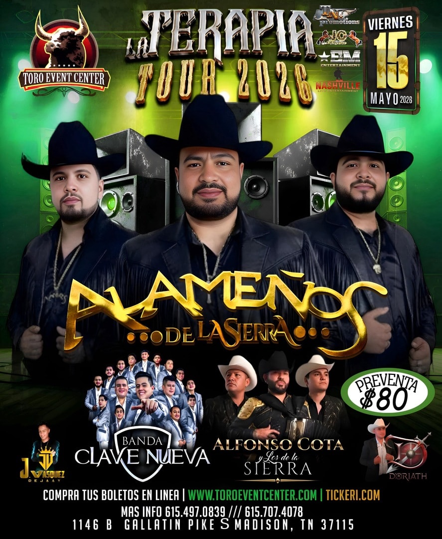 Terapia Tour 2026 con Alameños De La Sierra, Banda Clave Nueva & Alfonso Cota y los de la Sierra.