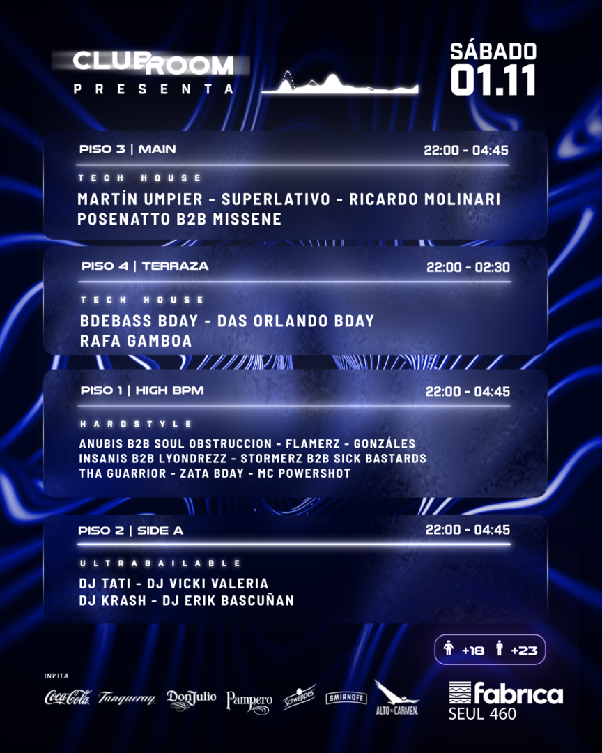Clubroom Presenta @ Sábado 01 Noviembre