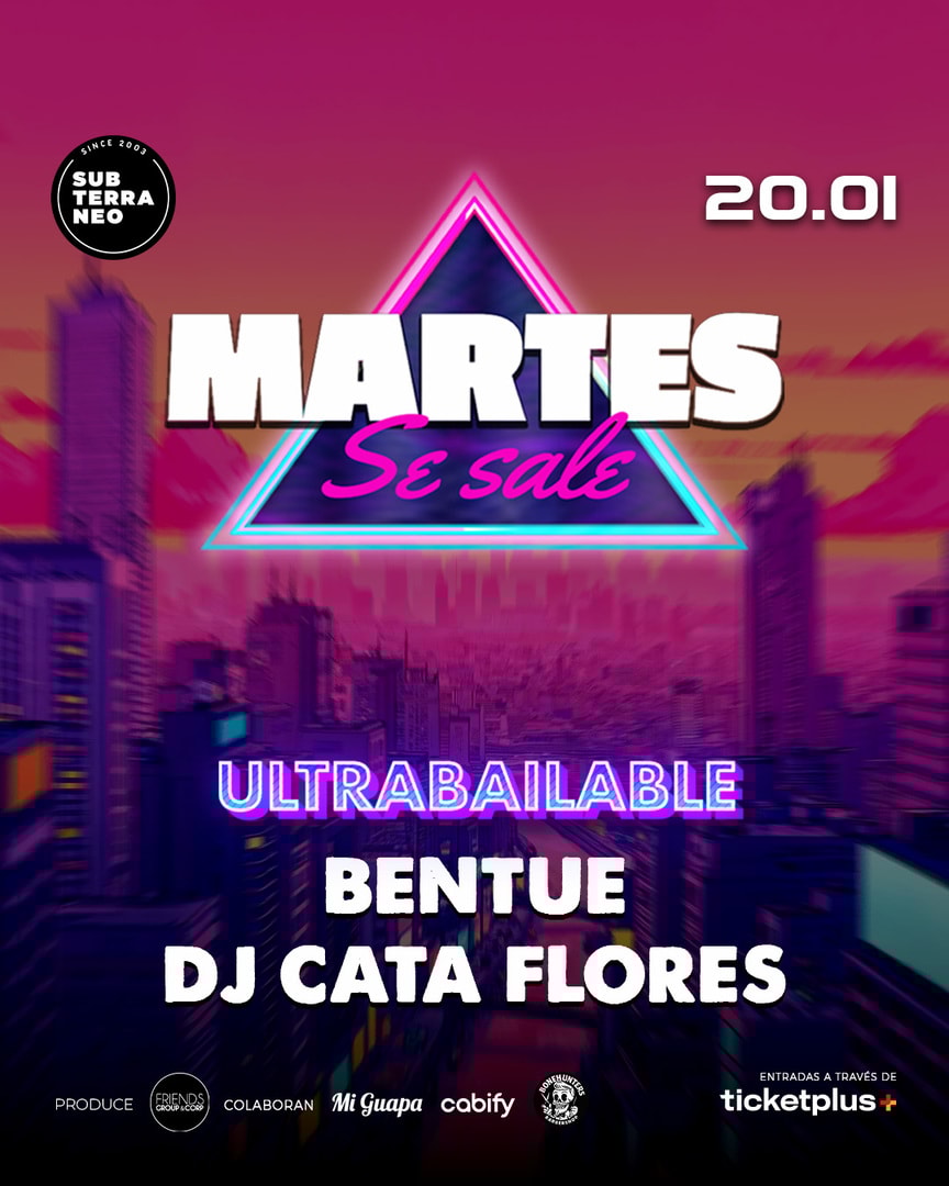MARTES SE SALE! ★ MARTES 20 ENERO ★ Club Subterráneo (+21)