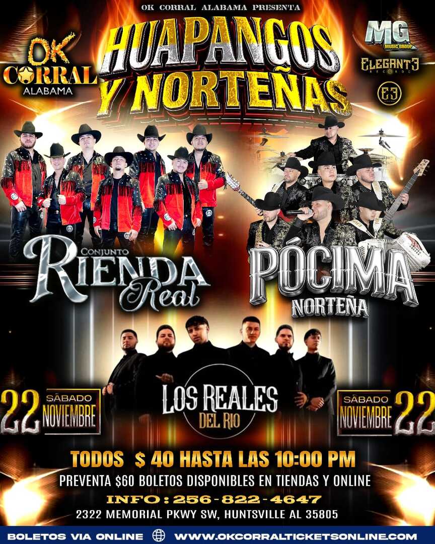 Conjunto Rienda Real-Pocima Nortena-Los Reales del Rio-Huapangos-Huapangos y Nortenas