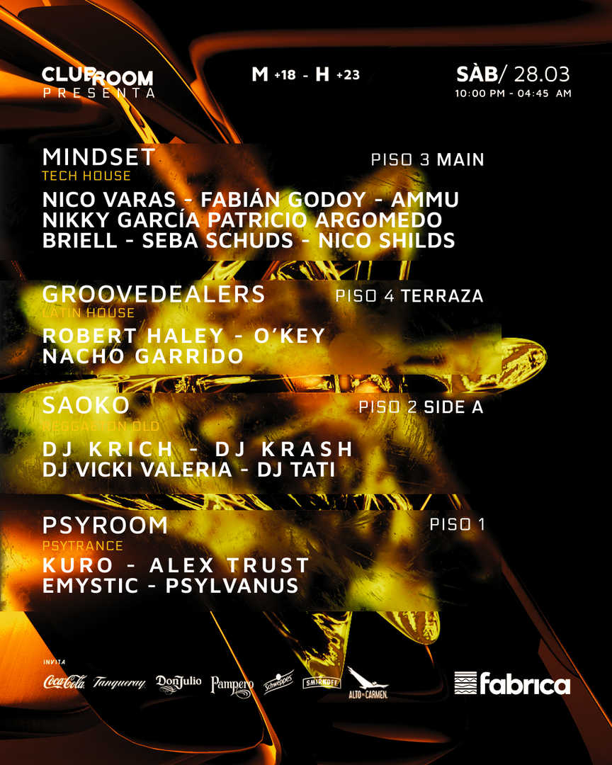 Clubroom Presenta @ Sábado 28 Marzo