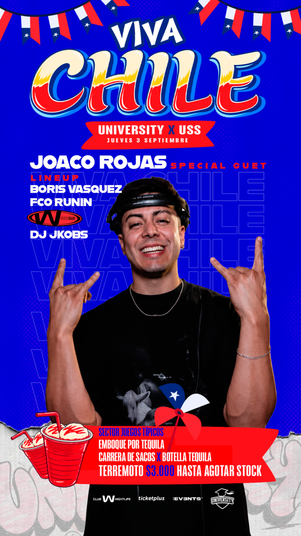 Jueves University🎓 03 SEPTIEMBRE🇨🇱 / CLUB W✨🎊