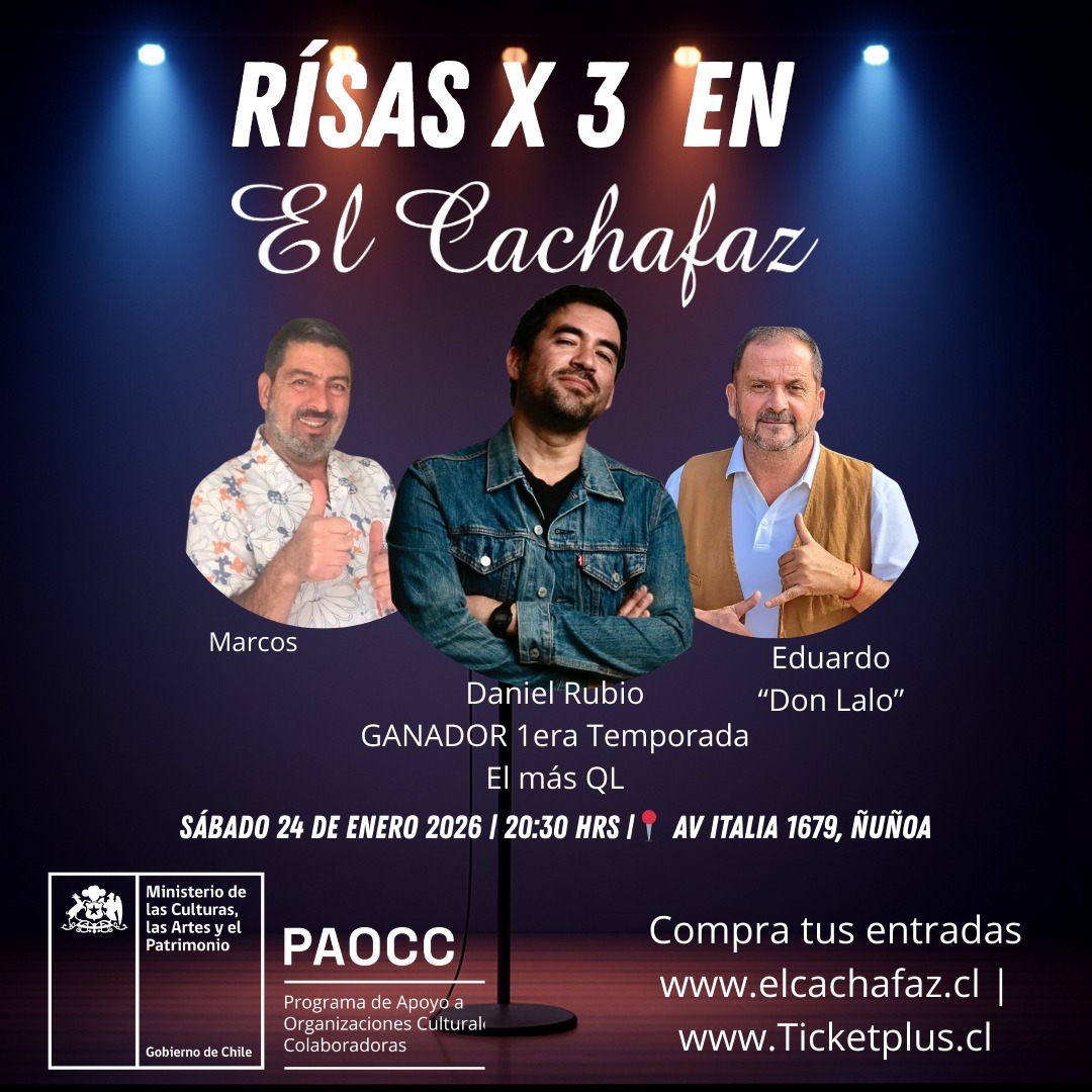 Show de Stand up- RISA X 3 - Sábado 24 Enero 20:30hrs