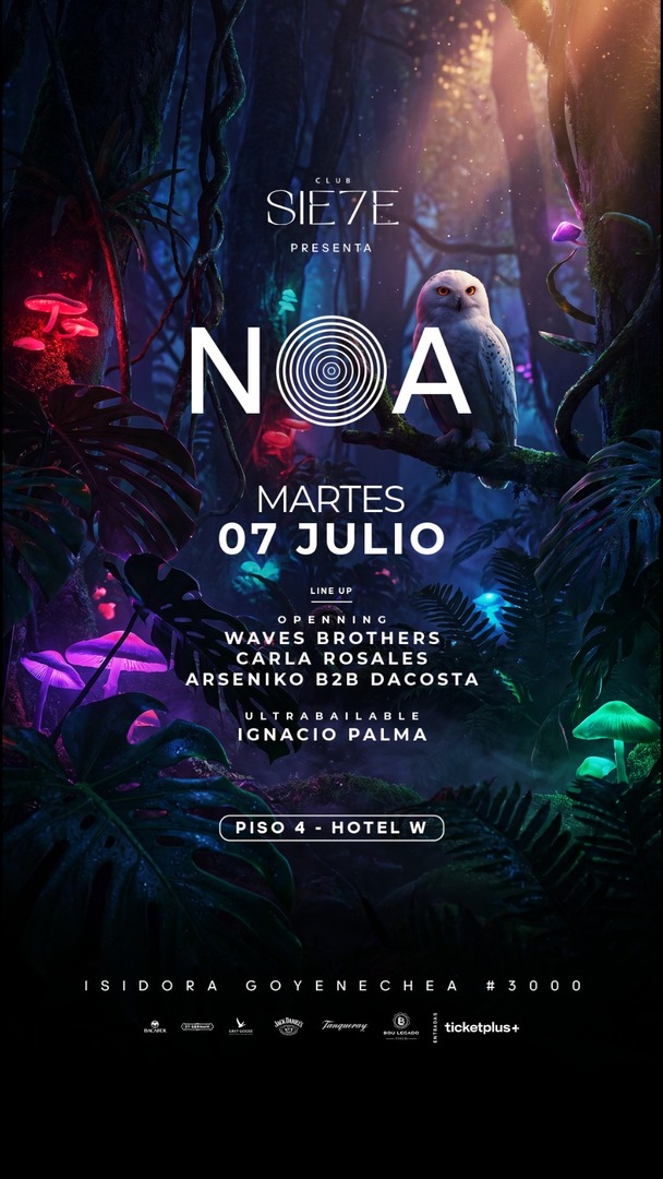 NOA ★ MARTES 07 JULIO ★ Club Siete 