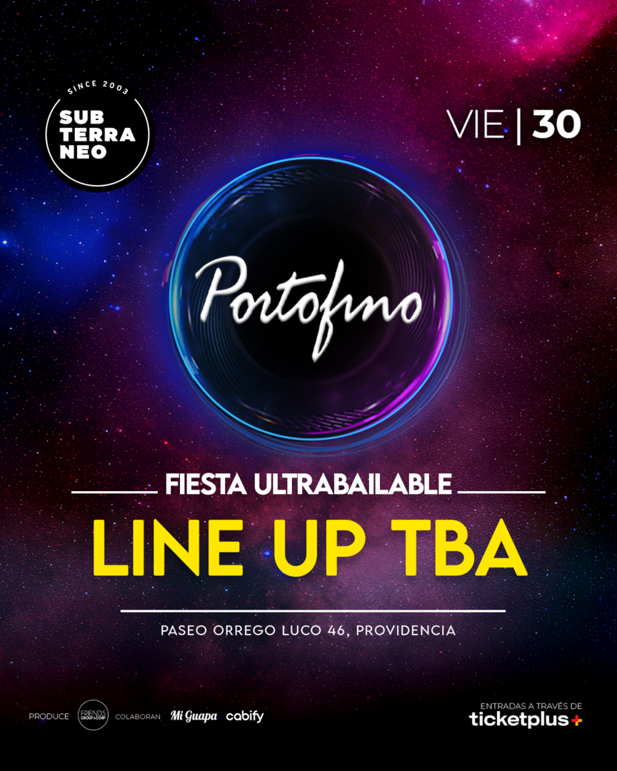PORTOFINO Full ultrabailable ★ VIERNES 30 OCTUBRE ★ Club Subterráneo (+23)