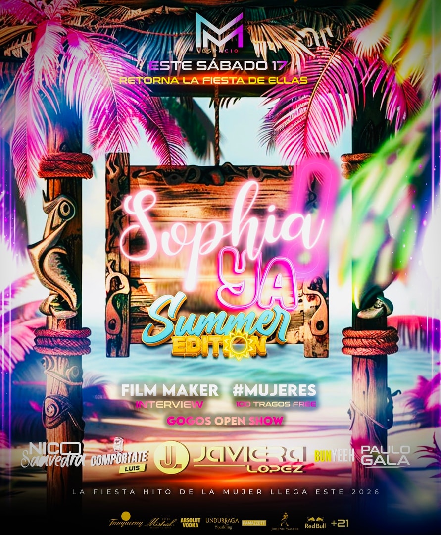 MUNDO ESPACIO presenta SOPHIA YA! SUMMER EDITION