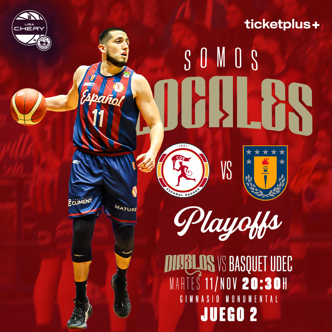 Español de Osorno vs Basquet UDEC | LNB | Liga CHERY by Cecinas Llanquihue Transición | JUEGO 2 - Playoffs - Semifinales de Conferencia SUR