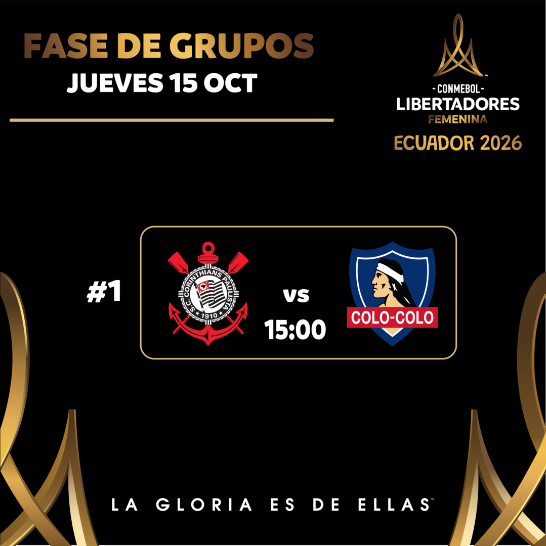 #1 Corinthians (Bra) vs Colo Colo (Chi) / CONMEBOL Libertadores Femenina 2026™ / Fase de Grupos