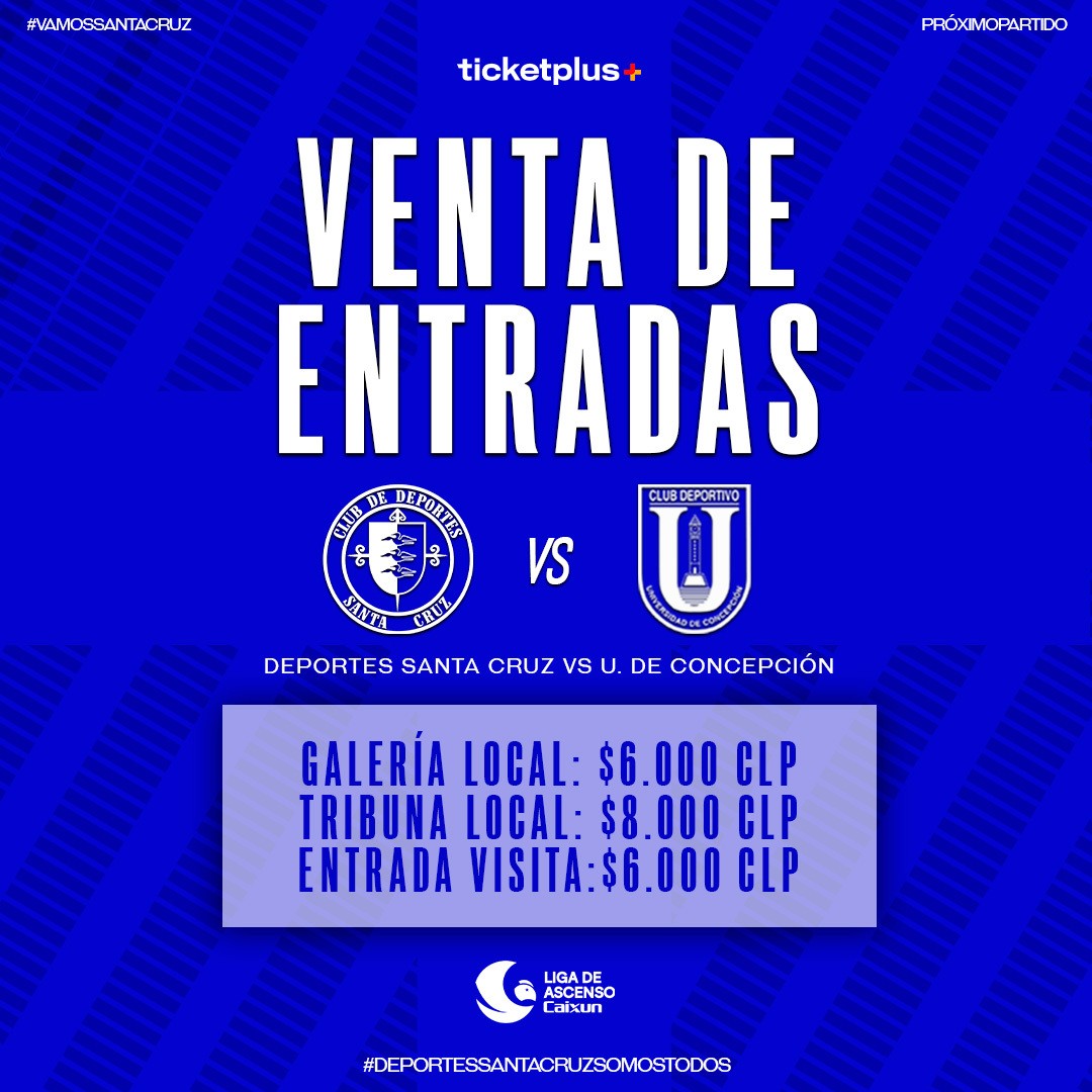 Deportes Santa Cruz vs Universidad de Concepción. / Liga de Ascenso Caixun 2025