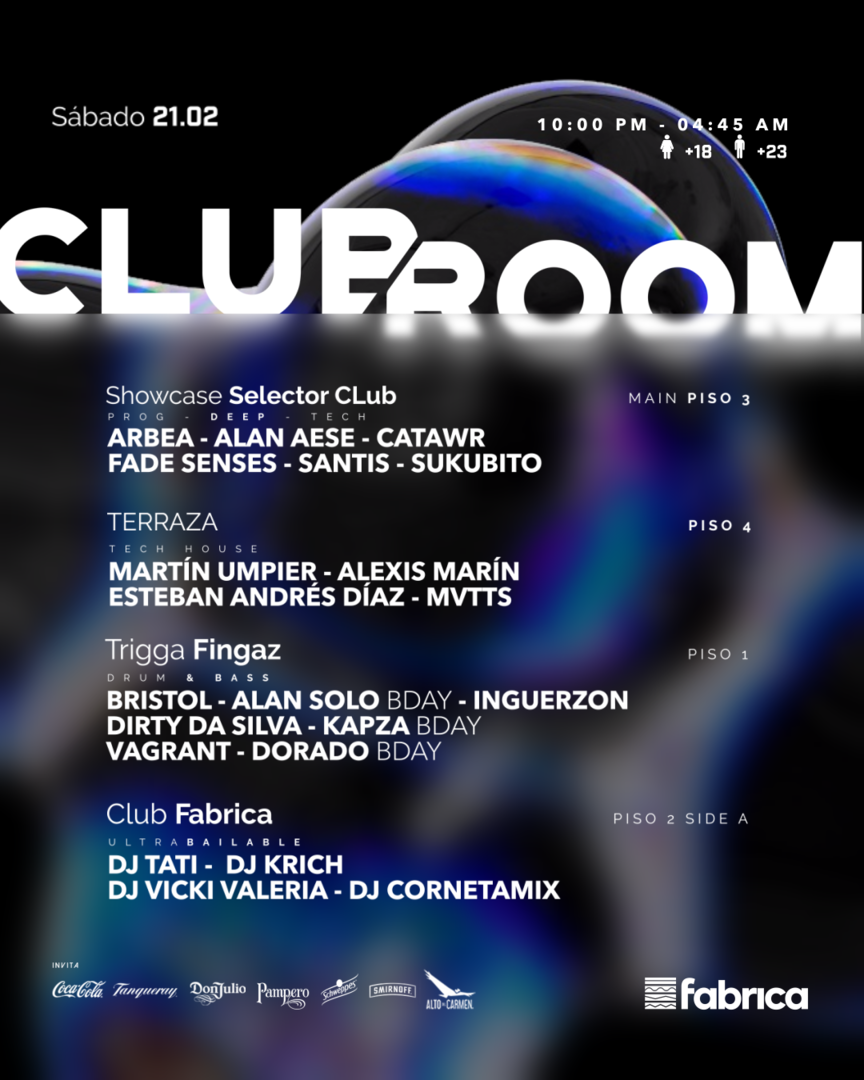 Clubroom Presenta @ Sábado 21 Febrero