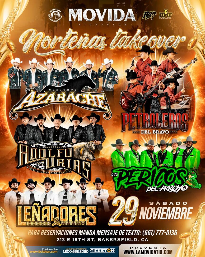 Nortenas Takeover-Conjunto Azabache-Petroleros del Bravo-Pericos del Arroyo-Adolfo Urias-Lenadores