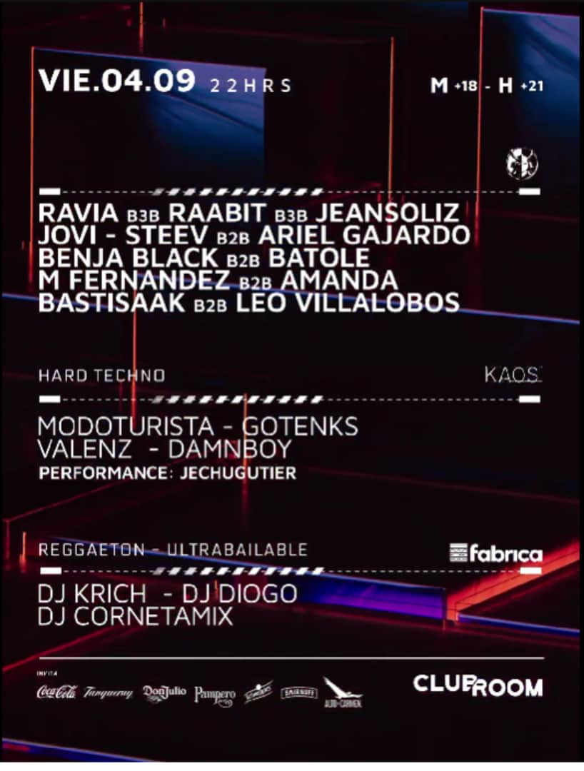 Clubroom & ClubFábrica Presenta @ Viernes 04 Septiembre