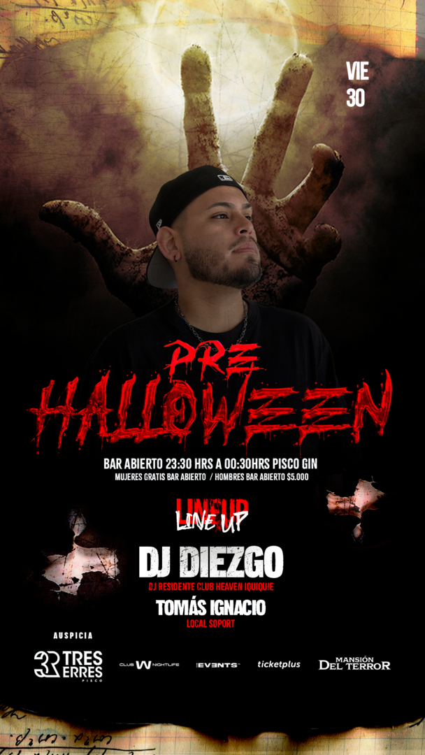VIERNES 30 OCTUBRE / PRE-HALLOWEEN CLUB W 💃