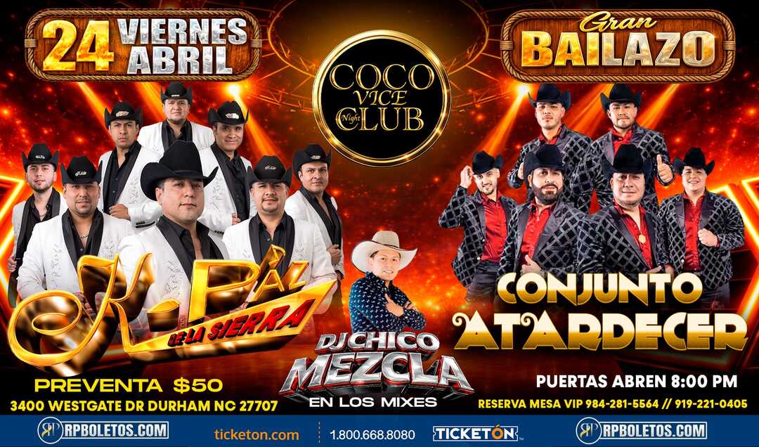 K-Paz de la Sierra-Conjunto Atardecer-Coco Vice-Durham NC