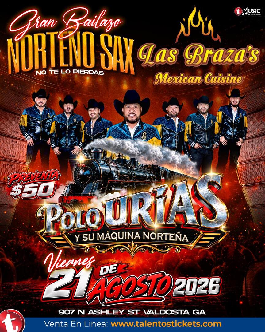 Polo Urias y Su Maquina Norteña en Las Brazas Mexican Cuisine de Valdosta, GA