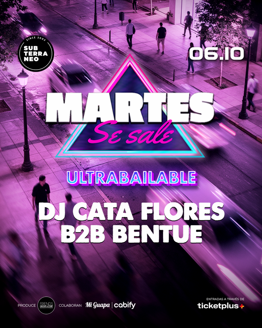 MARTES SE SALE! ★ MARTES 06 OCTUBRE ★ Club Subterráneo (+21)