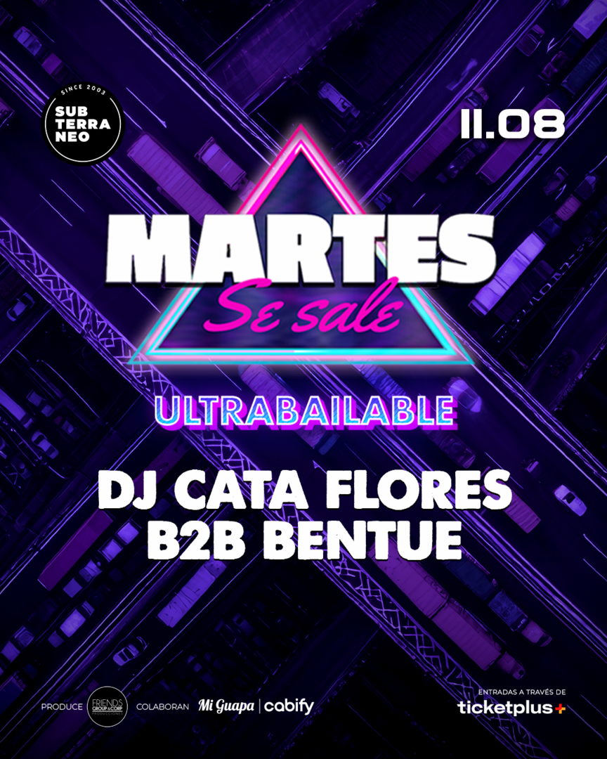 MARTES SE SALE! ★ MARTES 11 AGOSTO ★ Club Subterráneo (+21)