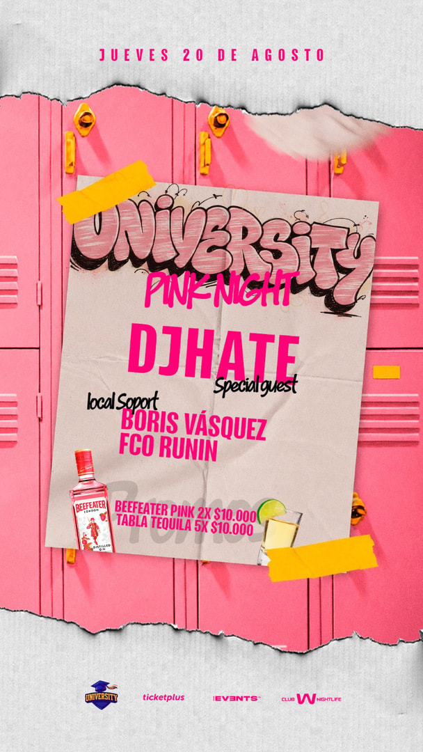 Jueves University🎓 20 AGOSTO / CLUB W✨🎊