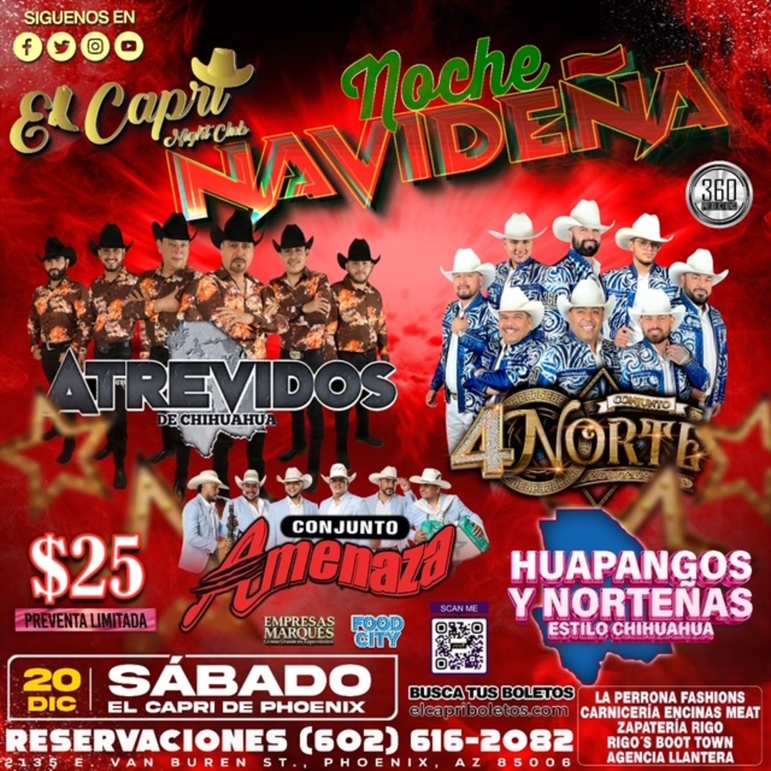 Noche Navidena-Atrevidos de Chihuahua-4 Norte-Conjunto Amenaza-