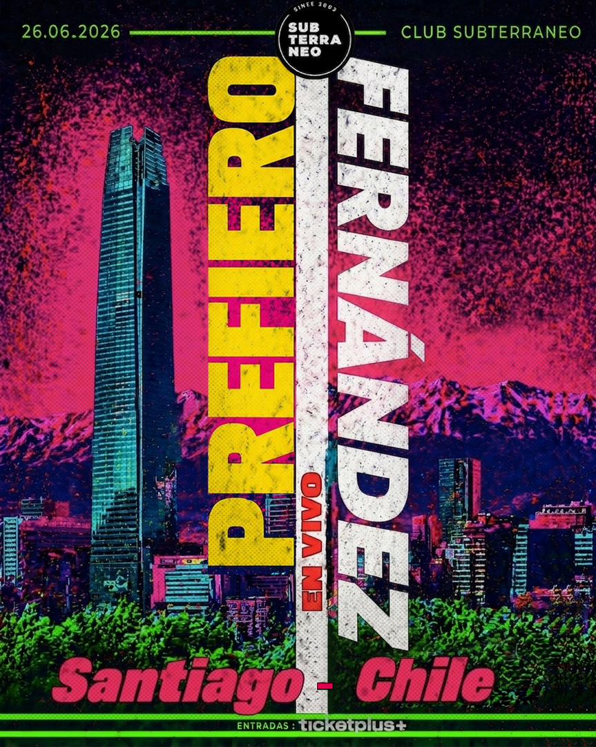 PREFIERO FERNÁNDEZ 🎵 VIERNES 26 JUNIO ★ Club Subterráneo