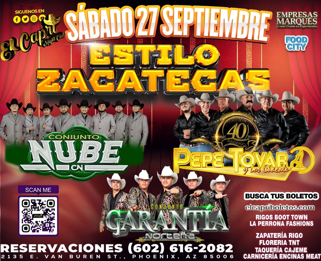 Conjunto Nube-Pepe Tovar y sus Chacales-Conjunto Garantia Nortena-Estilo Zacatecas