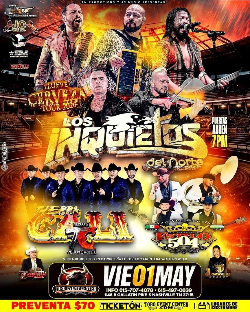 Llueve Cerveza tour con Los Inquietos del Norte, Tierra Cali & Estilo 504