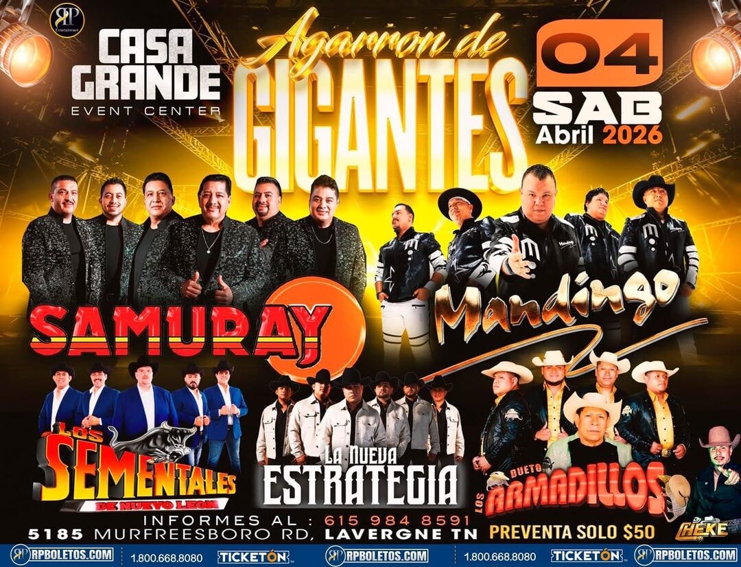 Samuray-Mandingo-Los Sementales-La Nueva Estrategia-Dueto Los Armadillos-Casa Grande-Lavergne TN