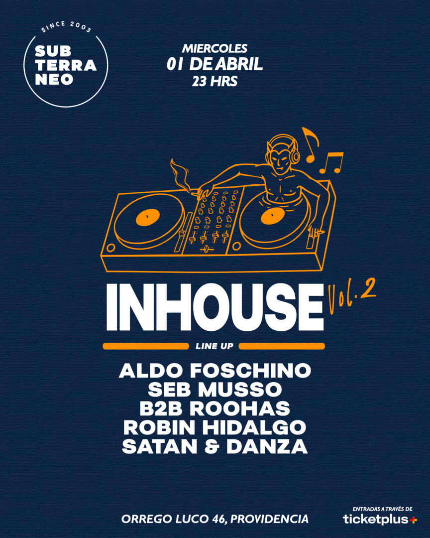 INHOUSE 🎵 MIÉRCOLES 01 ABRIL ★ Club Subterráneo (+21)
