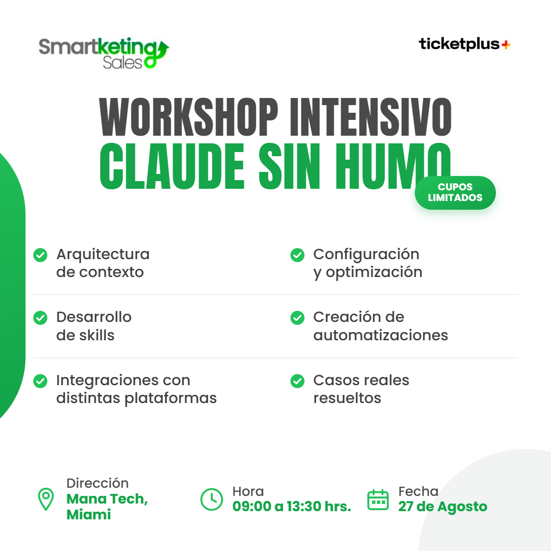 Workshop Intensivo CLAUDE Sin Humo