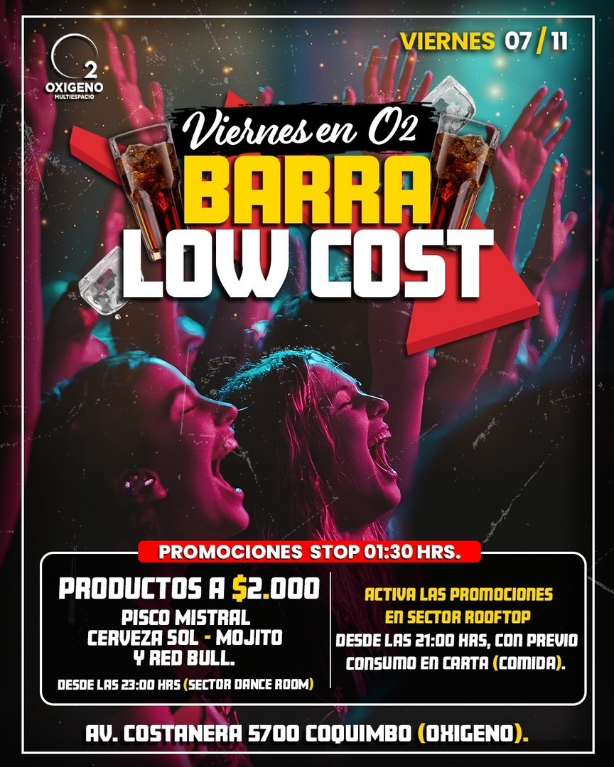 VIERNES 21 NOVIEMBRE 🌸 BARRA LOW COST🍹🥃🥂‼️ + Y PIZZA 🍕 DE REGALO EN ROOFTOP‼️ INGRESO CON QR STOP 01 AM⚠️NOS RESERVAMOS EL DERECHO DE ADMISIÓN⚠️ 🚹🚺+18 AÑOS.