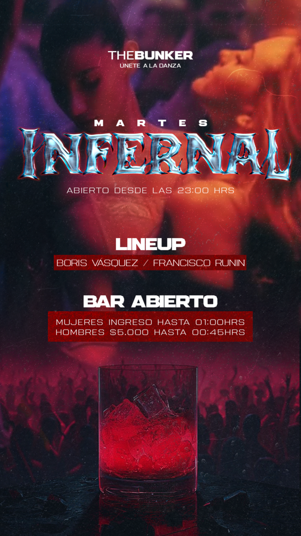 Martes Infernal 😈 18 AGOSTO / THE BUNKER🚨