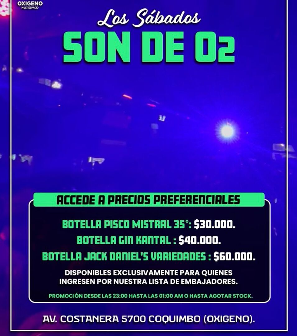 SÁBADO 10 ENERO🌴☀️ LOS SÁBADOS SON DE O2🍾🪭💃JUNTA DJ´S REGIONALES🎛️🎶🎧 PROMOCIÓN EN BOTELLAS SELECCIONADAS🍾 📲INGRESO CON QR STOP 00:30 AM⚠️NOS RESERVAMOS EL DERECHO DE ADMISIÓN⚠️ 🚺🚹+21