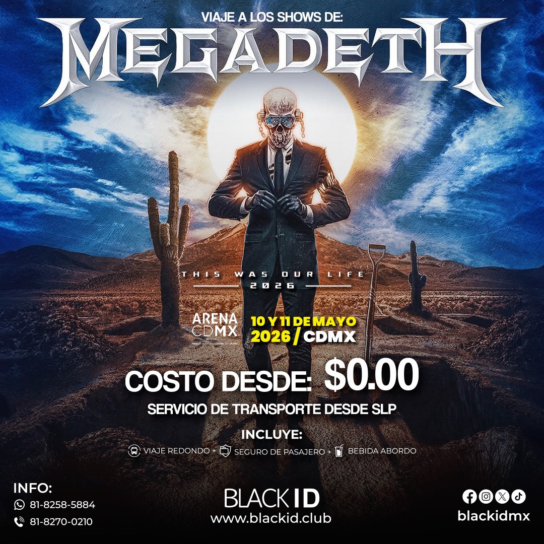 Viaje al show de Megadeth en CDMX