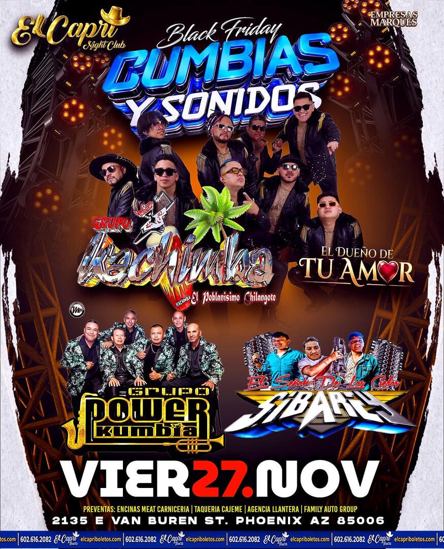 Black Feriday Cumbias y Sonidos-Grupo Kachimba y El Poblanisimo Chilangote-Grupo Power Cumbia-Sibarey